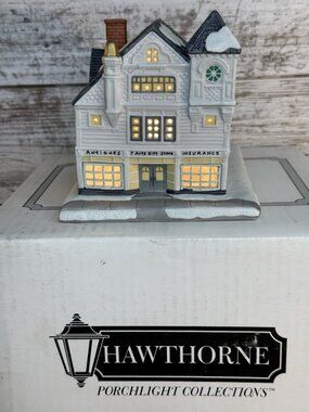 Hawthorne Porchlight Collections Christmas Village The Antique Shop W/Box & COA